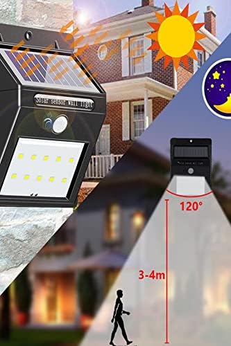 Pır Hareket Sensörlü 20 Led Solar Güneş Enerjili Su Geçirmez Duvar Lambası