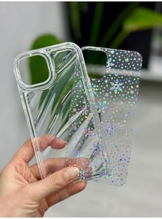 Iphone 13 14 Ve 15 ile Uyumlu 3d Kabartmalı Snow Hologram Şeffaf Silikon Kılıf - Görsel 2