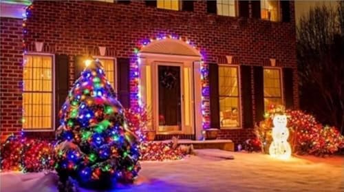 30 Metre Fişli RGB Led Işık Noel Yılbaşı Ağacı Işığı Led Ampül Çam Ağacı Balkon Merdiven Salon Yada Oda Süslemelerinde Kullanıma Uygun 220v Prizden Enerjisini Alır