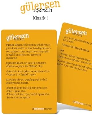 Alternative view of Zigzag Games Gülersen İçersin Klasik 1, Parti ve Arkadaş Oyunu, Ceza Kartları, 12+ Yaş