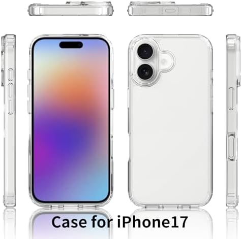 Alternative view of & AKSESUAR iPhone 17 ile Uyumlu Şeffaf Silikon Kılıf Şok Emici Özellikli Full Kasa Koruma Sağlayan Şeffaf Kılıf