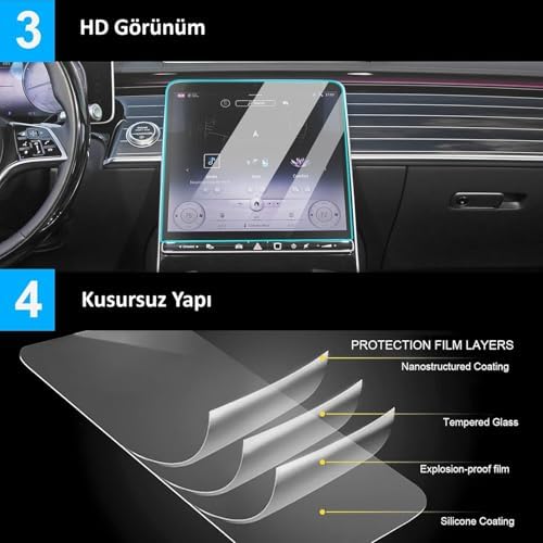 Byd ile uyumlu Atto 2 Comfort/Boost 2025-2026 Model 8.8 inç Dijital Gösterge Panel 9H Nano Ekran Koruyucu