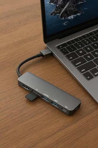 Alternative view of 7'si 1 Arada USB-C Hub – 2x USB 3.0, 2x Type-C, 2x SD/TF Kart Okuyucu, 1x HDMI – 4K UHD Görüntü Aktarımı ve Hızlı Veri Transferi