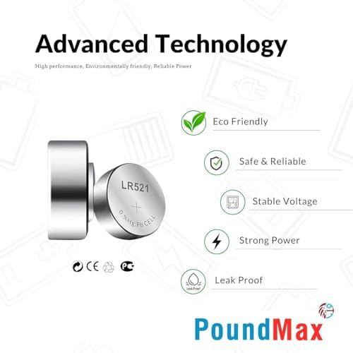 Alternative view of PoundMax 10 Adet AG0 (LR521,LR63,379) 1.5V alkalin düğme pil