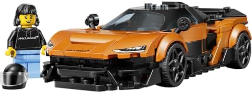 Speed Champions McLaren W1 Gerçek Süper Araba 77257-9 Yaş ve Üzeri Çocuklar için McLaren Kıyafetli Sürücü Figürü İçeren Yaratıcı Oyuncak Yarış Arabası Yapım Seti, Hediye Fikri (287 Parça)