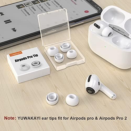 [3 Çift] Yedek Kulaklık Uçları - AirPods Pro 1. ve 2. Nesil İle Uyumlu, Gürültü Azaltma Delikli, AirPods Pro İçin Silikon Kulaklık Uçları, Taşınabilir Saklama Kutusu ve Şarj Kasesine Uygun (S/M/L)
