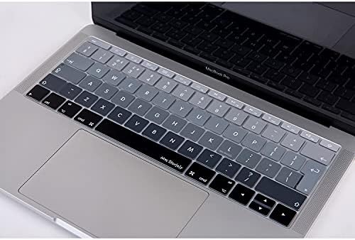 İngilizce Klavye Koruyucu MacBook A1534 A1708 Uyumlu UK Avrupa Ters L Enter Silikon Klavye Koruyucu English Keyboard Cover Siyah Gri - Görsel 3
