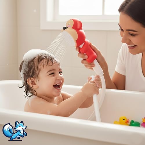 Alternative view of Bluefox Sevimli Hayvan Figürlü Bebek Duş Başlığı – Annelerin Yardımcısı Eğitici Banyo Oyuncağı, Kolay Kurulum, El-Göz Koordinasyonu Geliştirici, Çocuklar İçin Renkli ve Eğlenceli