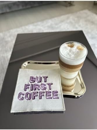 Linda Mia But First Coffee Desenli Kokteyl Peçete