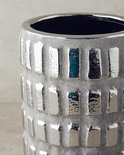Glossy Stoneware Vazo Silver - Görsel 2