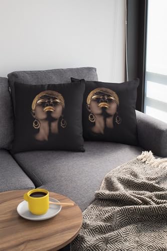 43X43Cm Arap Kızı Premium Kumaş Tay Tüyü Döşemelik Dekoratif Çift Taraf Kırlent Yastık Kılıfı Krl272