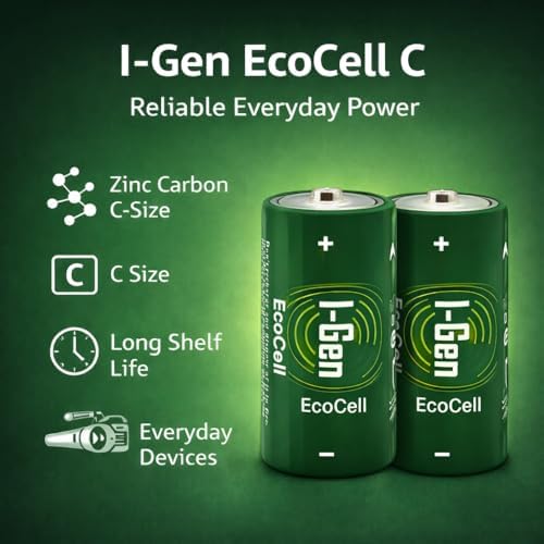I-Gen Ecocell Çinko Karbon C Boy (R14) 1.5V Pil 10'Lu Paket - Görsel 2