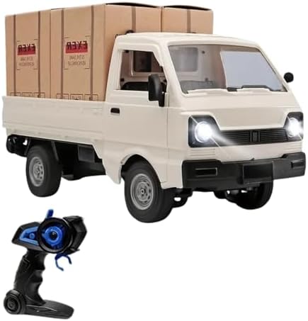 /Uzaktan Kumandalı RC Kamyonet,Yük Taşıma Aracı,Sesli,Işıklı,Şarjlı,(Pil Hediyeli),2.4 Ghz Araç, Koli Taşıyabilen Nakliye Kamyoneti (Beyaz) - Görsel 3