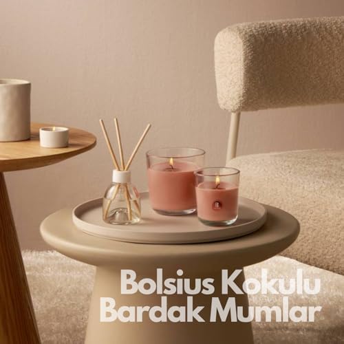 Bolsius Nar Kokulu Bardakta Mum - Vegan & Doğal & Saf Koku Özlü -Palmiye Yağı İçermez - 25 Saat Yanma Süresi - Kırmızı Renkte - 80mm/73mm - Görsel 3