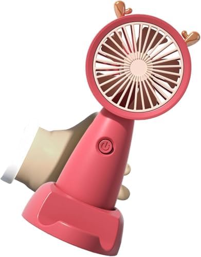 Şarjlı Mini Fan Taşınabilir Vantilatör Mini El Fanı Askılı Vantilatör Güçlü Taşınabilir Ve Stantlı Fan Masaüstü 24903 Asorti Renk - Görsel 3