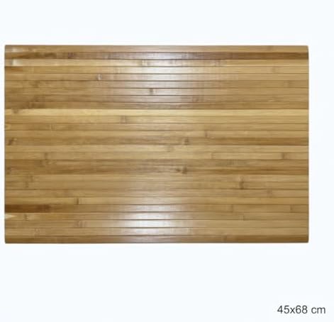 Bambu Banyo Matı, Kaydırmaz TPE Tabanlı, Suya Dayanıklı, Rulo Yapılabilir, 45x68 cm, Banyo ve Mutfak için - Görsel 3