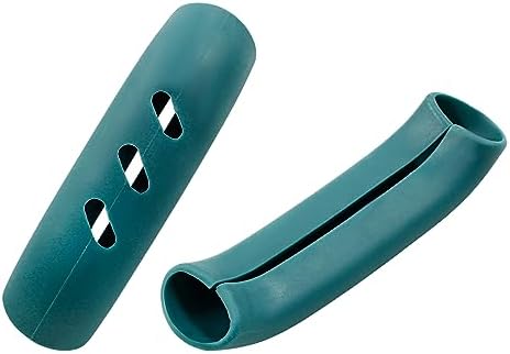 6 paket silikagel Pot kolu kapakları 3 inç kapak kolu kapakları yeşil kolu tutucu kavrama ısı yalıtım kolu kapağı için tava, Pot