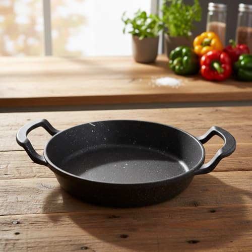 2'li Granit Alüminyum Döküm Sahan Seti | Yapışmaz Yumurta & Kızartma Tavası | Granit Omlet Tavası (18cm + 20cm) | Eşit Isı Dağılımı ve Dayanıklı (18CM 1 ADET) - Görsel 3