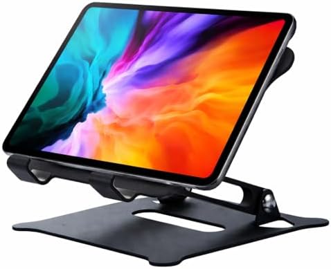 Alternative view of Ayarlanabilir Katlanabilir Tablet Standı 370g | Paslanmaz Çelik Tablet Tutucu, Açı Ayarlı, Portatif Masaüstü Tablet Standı, Sadece iPad ile Uyumlu Stant | Z19
