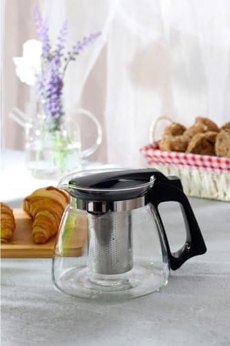 Isıya Dayanıklı Borosilikat Cam Demlik, Kendinden Süzgeçli, Şık Tasarım (1500 Ml) - Görsel 3