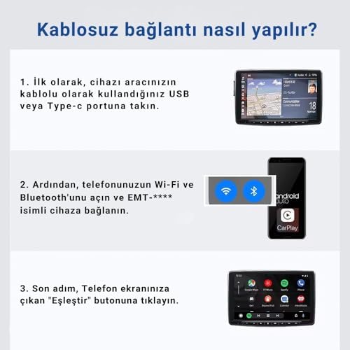Alternative view of 2in1 Kablosuz CarPlay Ve Android Auto Adaptörü (EMT-001)