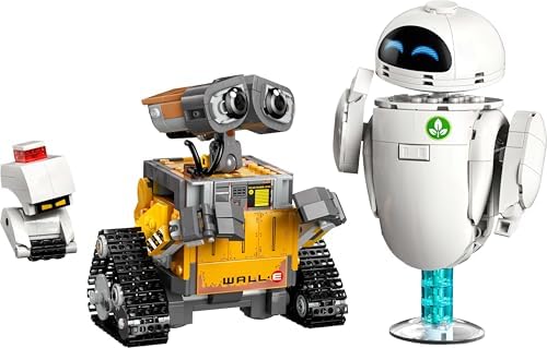 ǀ  ve Pixar WALL-E ve EVE 43279 – Film Sever Yetişkinler için Dekoratif ve Koleksiyonluk Animasyon Film Karakterleri Model Yapım Seti, Yaratıcı Hediye Fikri (811 Parça)