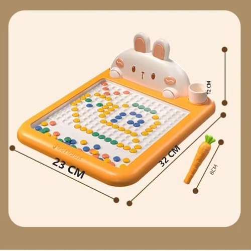 Manyetik Kodlama Oyuncağı Eğitici Oyuncak Boncuk Turp Kalem Montessori Erken eğitim Tableti Tavşan - Görsel 3