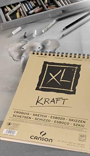 Alternative view of Xl Kraft Eskiz ve Resim Defteri, Spiralli, 40 Sayfa, A5, Brun, 90G