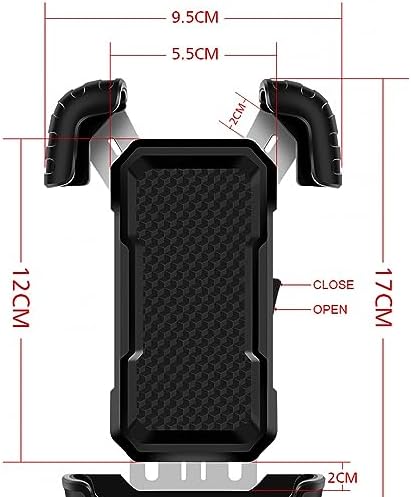 Alternative view of HT-171 Bisiklet Telefon Tutucu Gidon Tipi Motosiklet Telefon Tutucu 360 Dönebilir Darbe Emici Tutacak