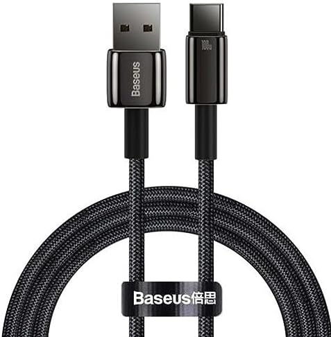 Tungsten Gold Hızlı Şarj Kablosu USB to Type-C 100W, 1m, Siyah