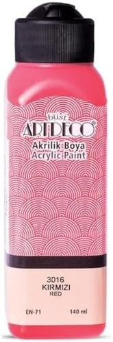 Artdeco Akrilik Boya, 140ml, Kırmızı 3016 - Görsel 2