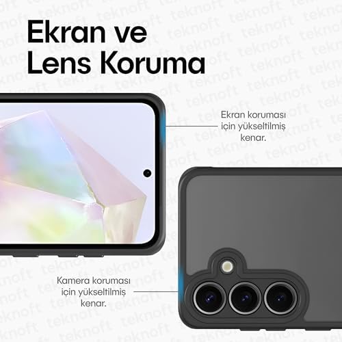 Galaxy A26 için Basic Serisi Yükseltilmiş Lens Çerçeveli Ultra Güçlü Darbeye Dayanıklı Yumuşak Silikon Mat Kılıf (Galaxy A26) - Görsel 2