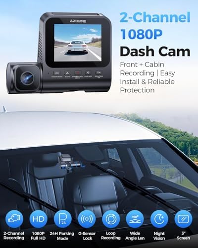 Alternative view of AZDOME V600 1080p Araç Kamerası – Üç Kameralı,g Sensör,gece Görüş,geri Görüş Kameralı,su Geçirmez,yol Kayıt