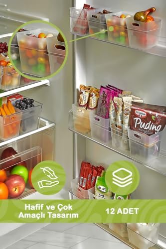 Mithra Life 12 Adet Buzdolabı Kapak İçi Düzenleyici ve Banyo Organizer MIT1104