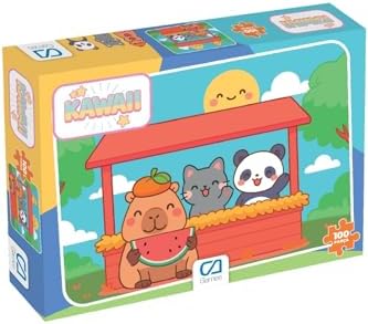 Alternative view of Kawaii Capybara ve Dostları Temalı  100 Parça 34x24cm Çocuk Puzzle Yapboz Serisi