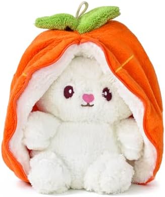 Alternative view of Özgüner Oyuncak Pelüş Çilek Tavşan,Fermuarlı Meyve Çantasında Nakışlı,40 cm,Pembe, Kırmızı, Karpuz, Ananas, Havuç Model Seçenekleri,Paskalya,Çilek Tavşan (havuç)