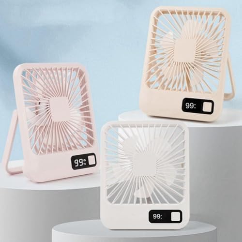 Alternative view of Şarjlı Taşınabilir Sessiz Masa Vantilatörü, 1 Adet, 180° Ayarlanabilir, 5 Hız, LED Göstergeli, Type-C Şarj Edilebilir, Portatif Mini Fan