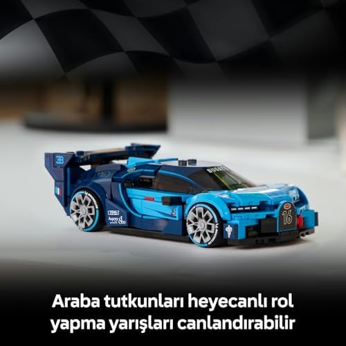 Alternative view of Speed Champions Bugatti Vision Gran Turismo Araba 77253-9 Yaş ve Üzeri çocuklar için Bugatti Kıyafet Giyen Minifigür İçeren Yaratıcı Oyuncak Yapım Seti, Hediye Fikri (284 Parça)