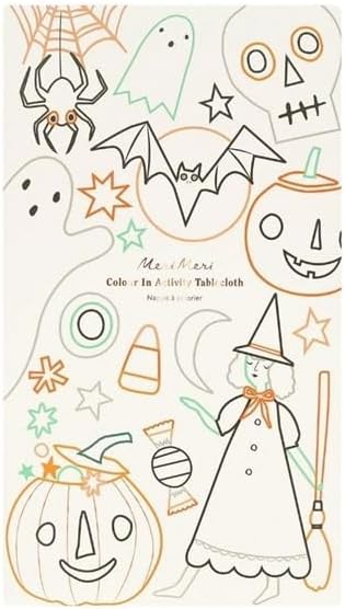 - Halloween Colour In Activity Tablecloth - Cadılar Bayramı Aktivite Masa Örtüsü - Görsel 3