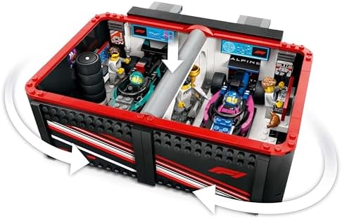 Alternative view of City F1 Garajı ve Mercedes-AMG ve Alpine Arabaları 60444-7 Yaş ve Üzeri Çocuklar için Yarış Arabası İçeren Yaratıcı Oyuncak Yapım Seti, Doğum Günü Hediyesi (678 Parça)