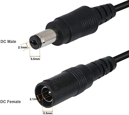 4382 Dc Adaptör Uzatma Kablosu 1 m 5.5mm x 2.1mm Dişi Erkek