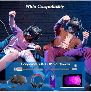 Alternative view of Vr5 Usb3.2 Oculus Quest 3/2/1 Pico 4 Aksesuarları ve PC/Steam VR, 5Gbps Yüksek Hızlı PC Veri Aktarımı, VR Kulaklık, Oyun Bilgisayarı, Sanal gerçeklik gözlüğü uyumlu 5 metre