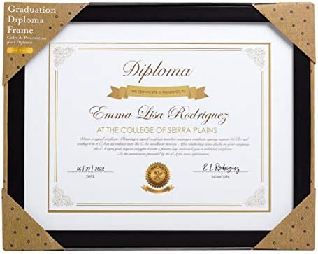 Kate & Milo Diploma Çerçevesi, Klasik Belge ve Sertifika Ekran Çerçevesi, Beyaz Mat Siyah, Mezun Hediye Fikirleri, Duvar veya Masa Üstü Çerçeve - Görsel 3