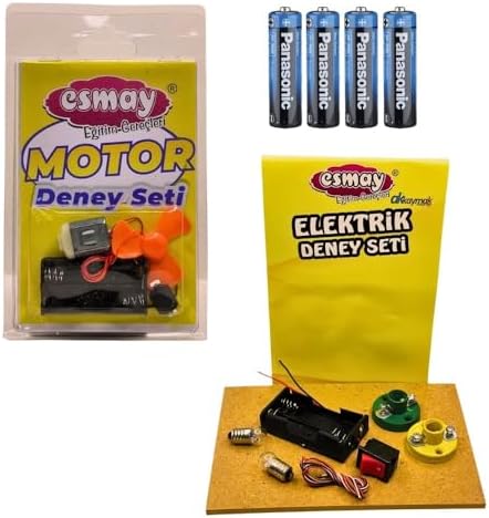 Alternative view of Motor Deney Seti ve elektrik Deney Seti 4 Adet Pil Hediyeli