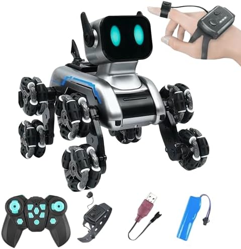 Alternative view of / Oyuncak 2.4 GhZ Uzaktan ve Bilekten Kumandalı Şarjlı 8 Teker Akrobat Robot Köoek Müzikli ve Led Işıklı Full Fonksiyon Akıllı Köpek Yavrusu Çift Kumanda Kontollü