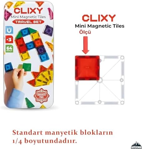 Alternative view of Oyuncak Eğitici STEM Manyetik Yapı Blokları 64 Parça – 3D Zeka Geliştirici Manyetik Karo Seti