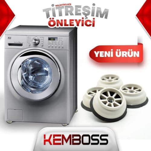 amaşır Bulaşık Makinesi Ayağı Altlığı Titreşim Önleyici Ayak Kaydırmaz Yükseltici Vantuzlu 4 Adet