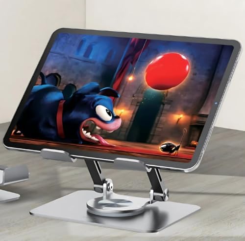 Alternative view of Rever Tablet Standı 360° Dönen Metal Masaüstü Açılı Katlanabilir Tablet Tutucu Stant