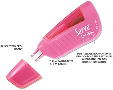 Cortape Şerit Silici 5 mm*8Mt Şeker Pembesi Tekli Blister