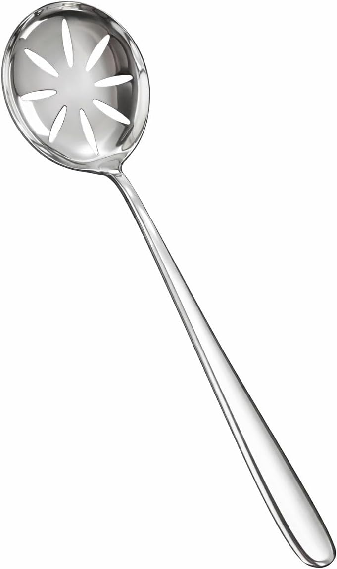 Paslanmaz Çelik Kevgir, Uzun Saplı Süzgeç, Servis Kaşığı, 21 cm, 304 Kalite
